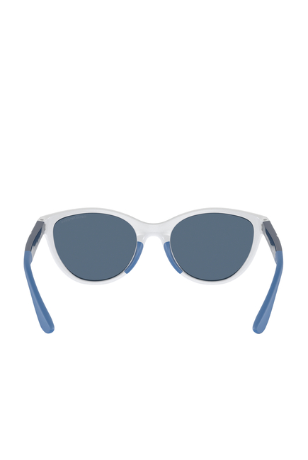 Girl Cat-Eye Sunglasses with Blue Lenses